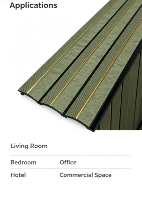 Olive Gold Groove PS Decor Wall Panel factory