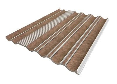 Panel Dinding PS Walnut Silver Groove